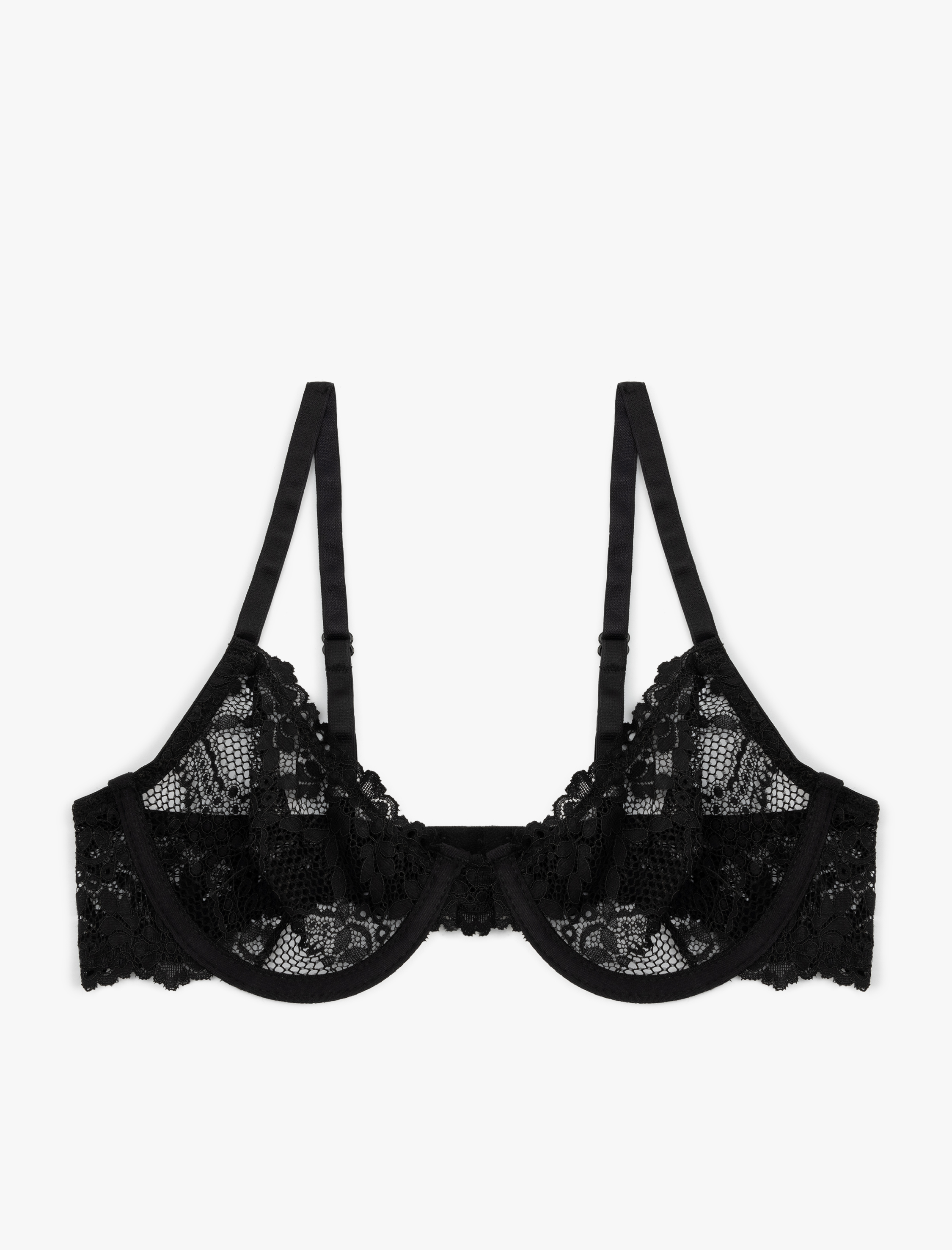 Floral Dantelli Sütyen Balenli Dolgusuz