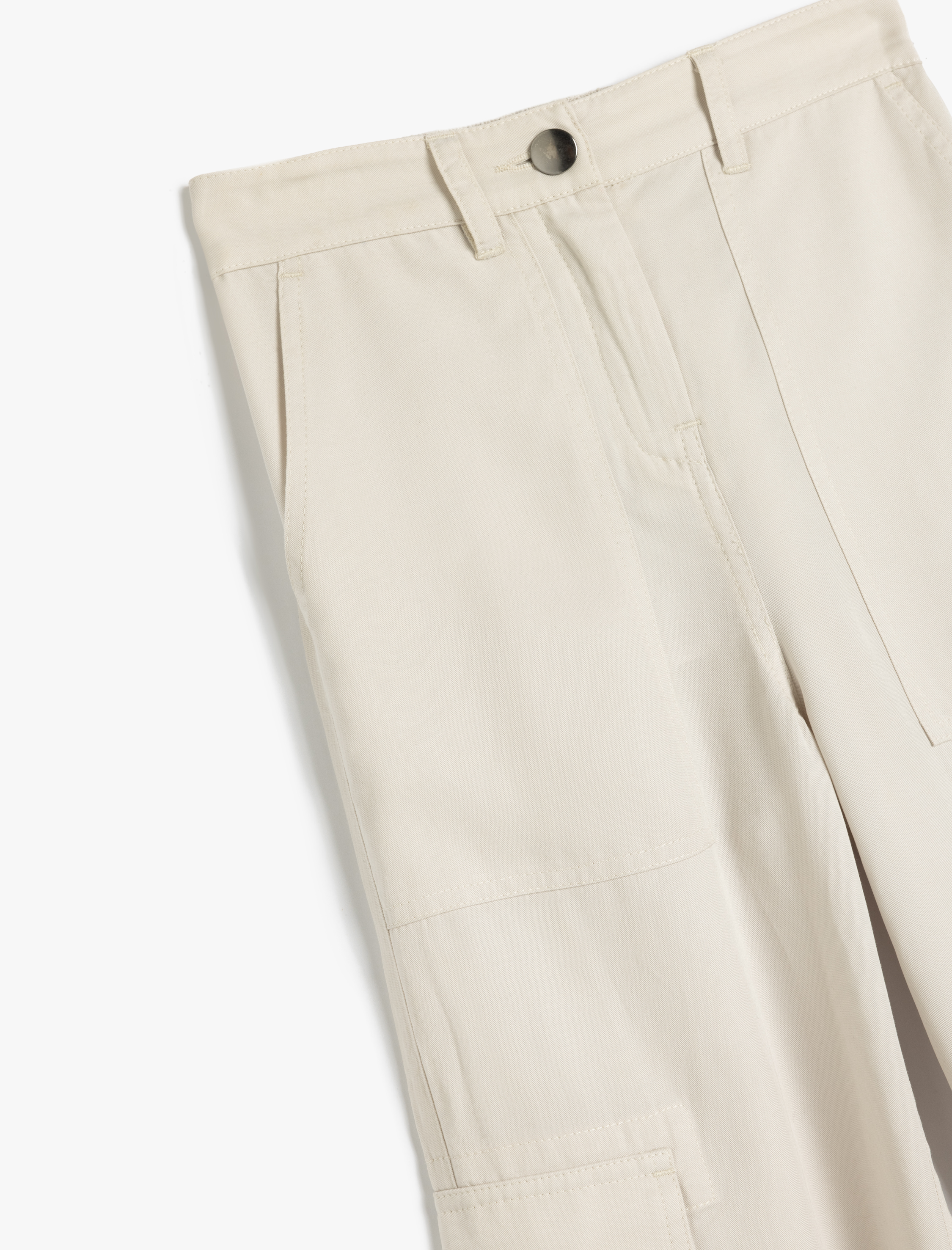  Kız Çocuk Ekstra Düşük Bel Cepli Bol Kesim Uzun Pantolon