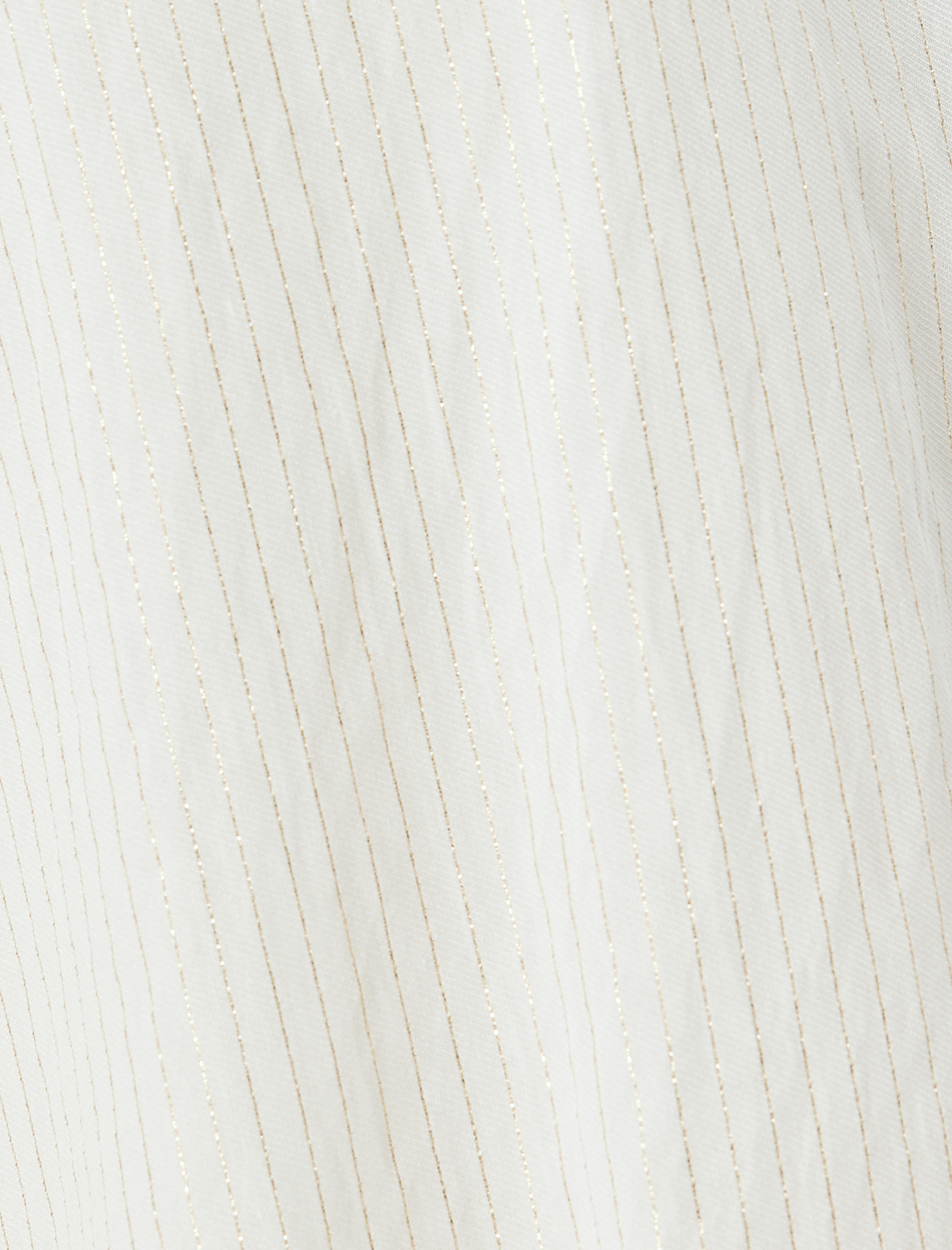   Metalik İplik Detaylı Uzun Kollu Viskon Oversize Gömlek