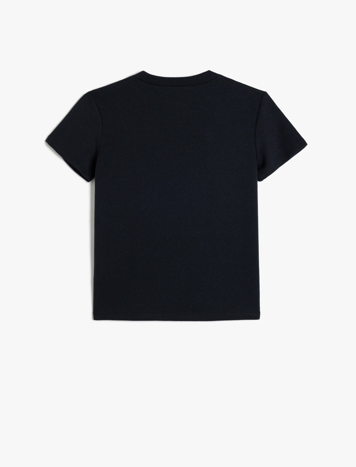 Erkek Çocuk Müzik Temalı Kısa Kollu Bisiklet Yaka Tişört