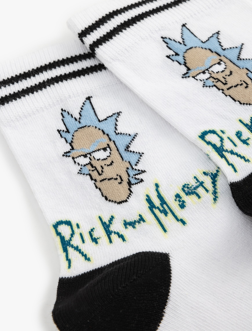  Erkek Soket Pamuk Karışımlı Lisanslı Rick And Morty Çorap