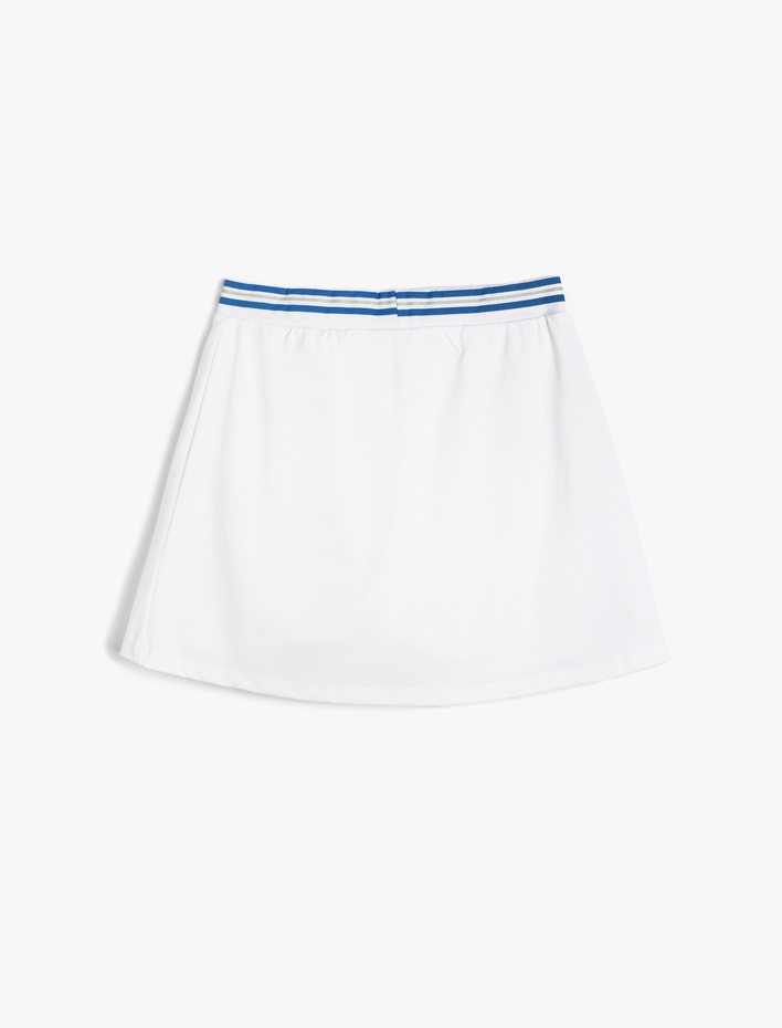 Kız Çocuk Mini Şort Etek Pileli Beli Lastikli