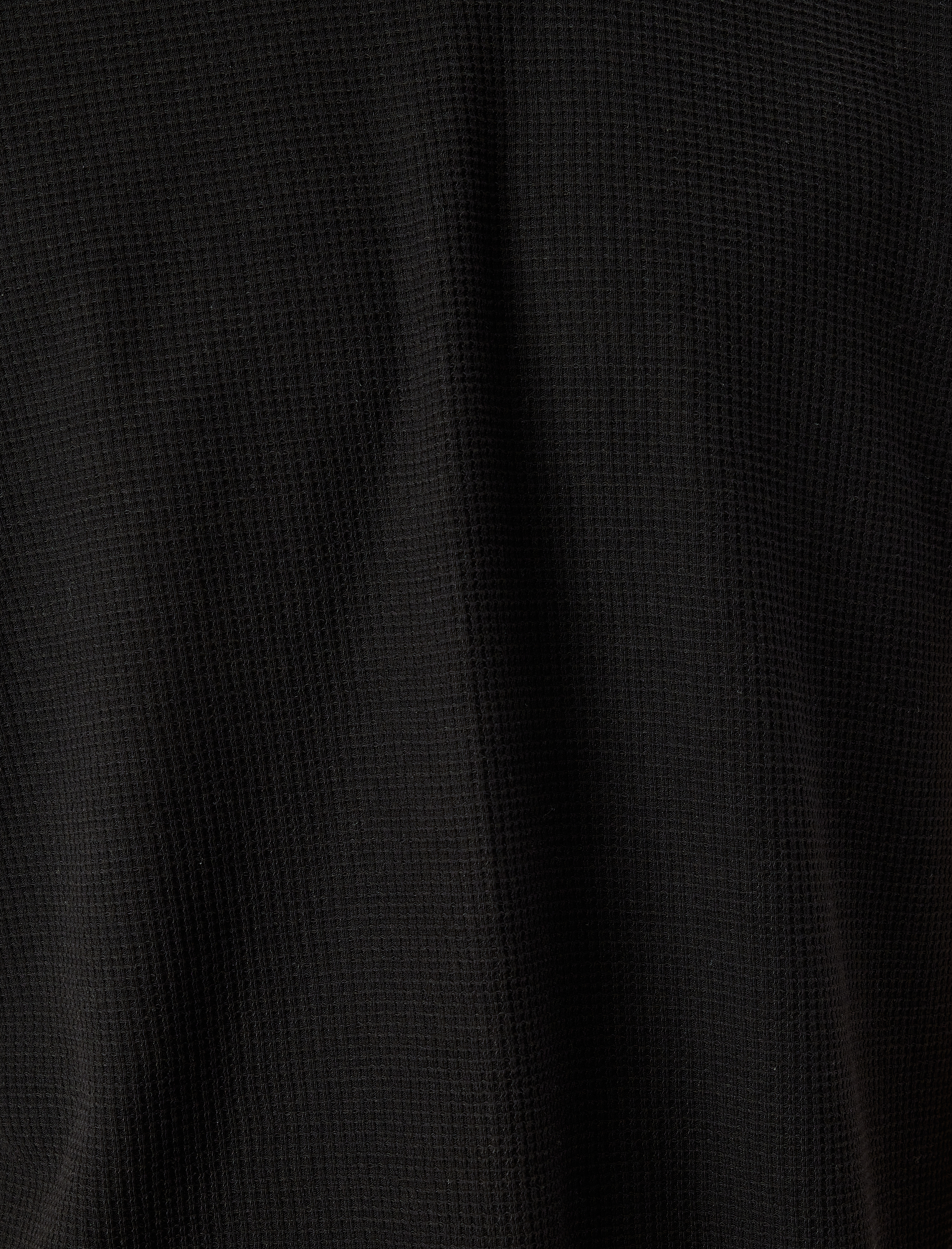   Kısa Kollu Regular Fit Etiket Detaylı Waffle Dokulu Pamuk Karışımlı Bisiklet Yaka Tişört