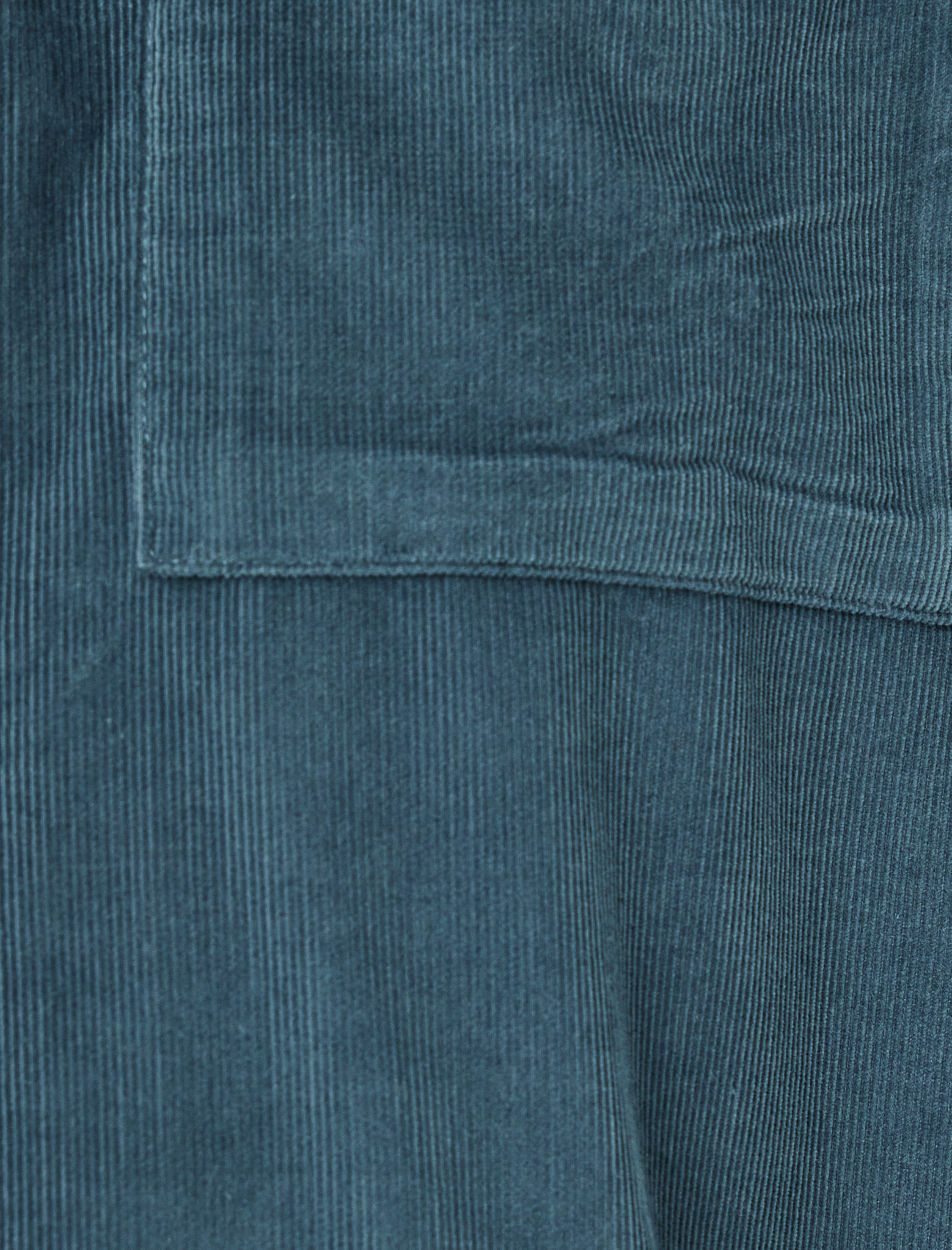 Kapaklı Cep Detaylı Pamuklu Düğmeli Fitilli Kadife Ceket