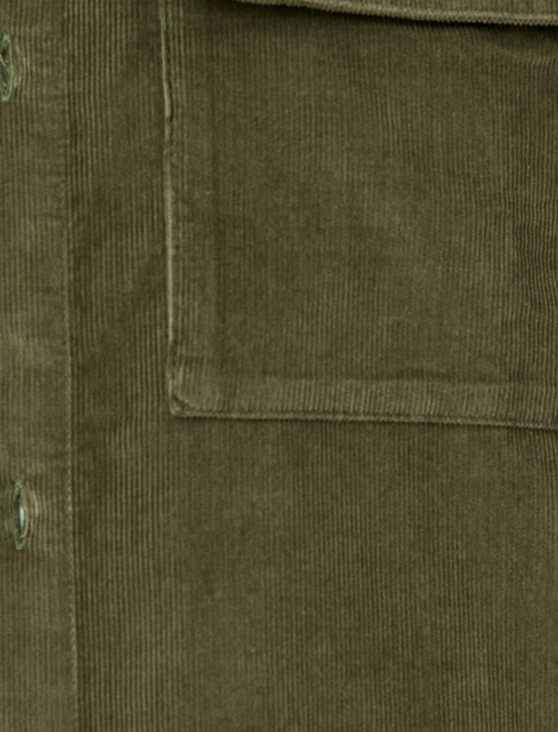 Kapaklı Cep Detaylı Pamuklu Düğmeli Fitilli Kadife Ceket