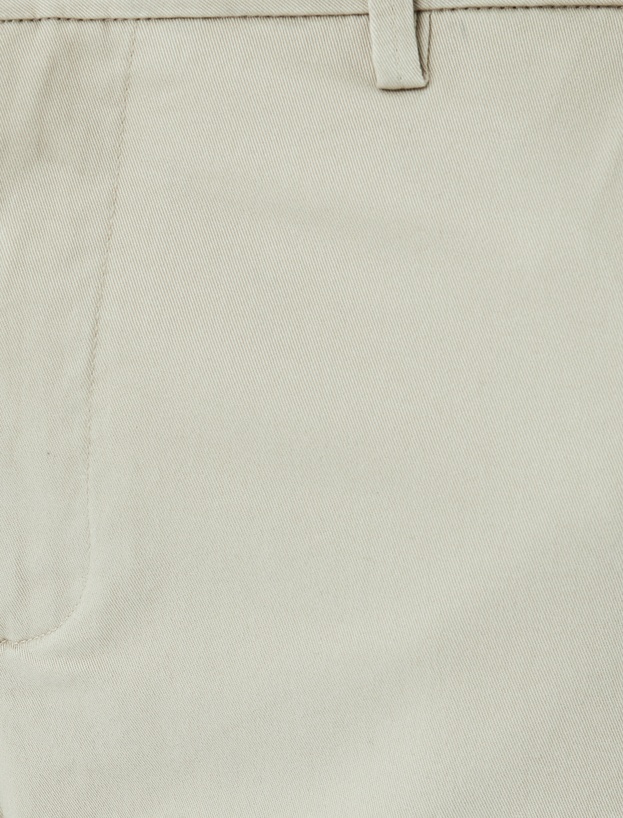 Pamuklu Gabardin Cep Detaylı Chino Pantolon_5