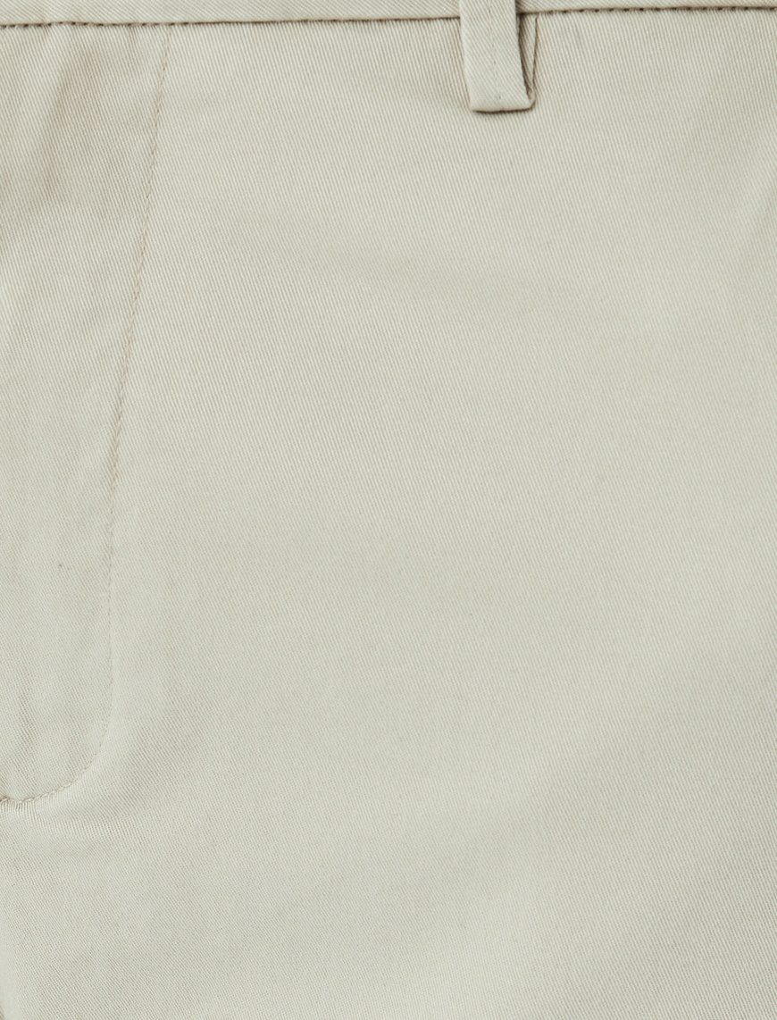   Pamuklu Gabardin Cep Detaylı Chino Pantolon