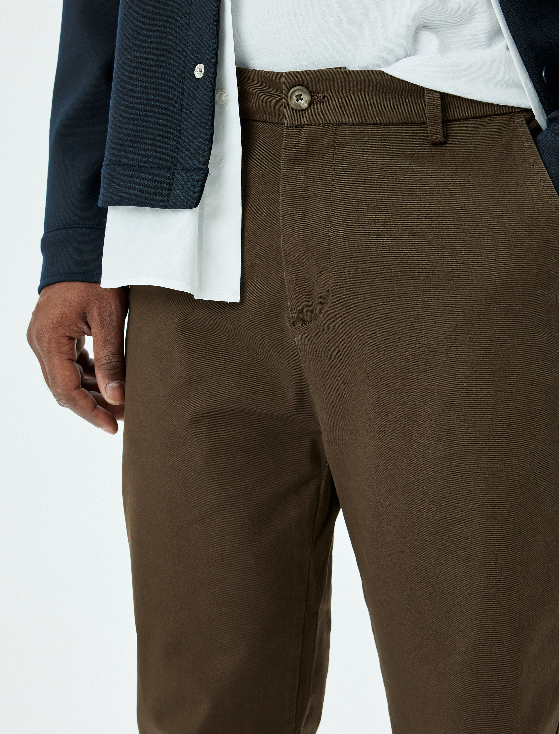   Pamuklu Gabardin Cep Detaylı Chino Pantolon