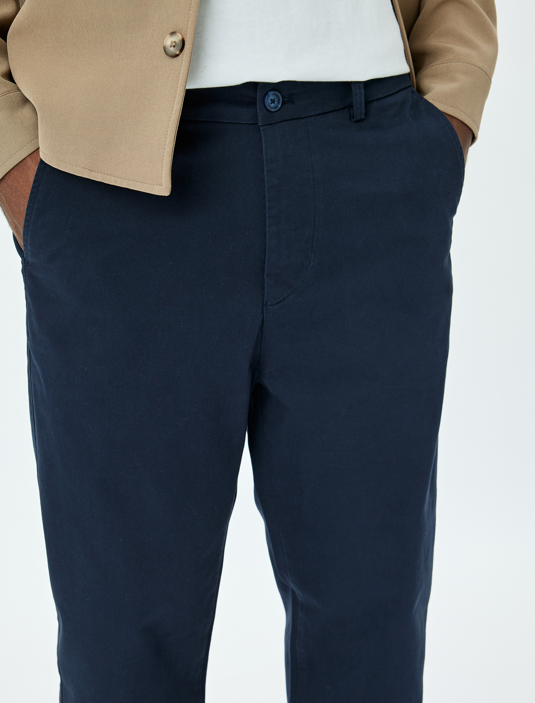   Pamuklu Gabardin Cep Detaylı Chino Pantolon