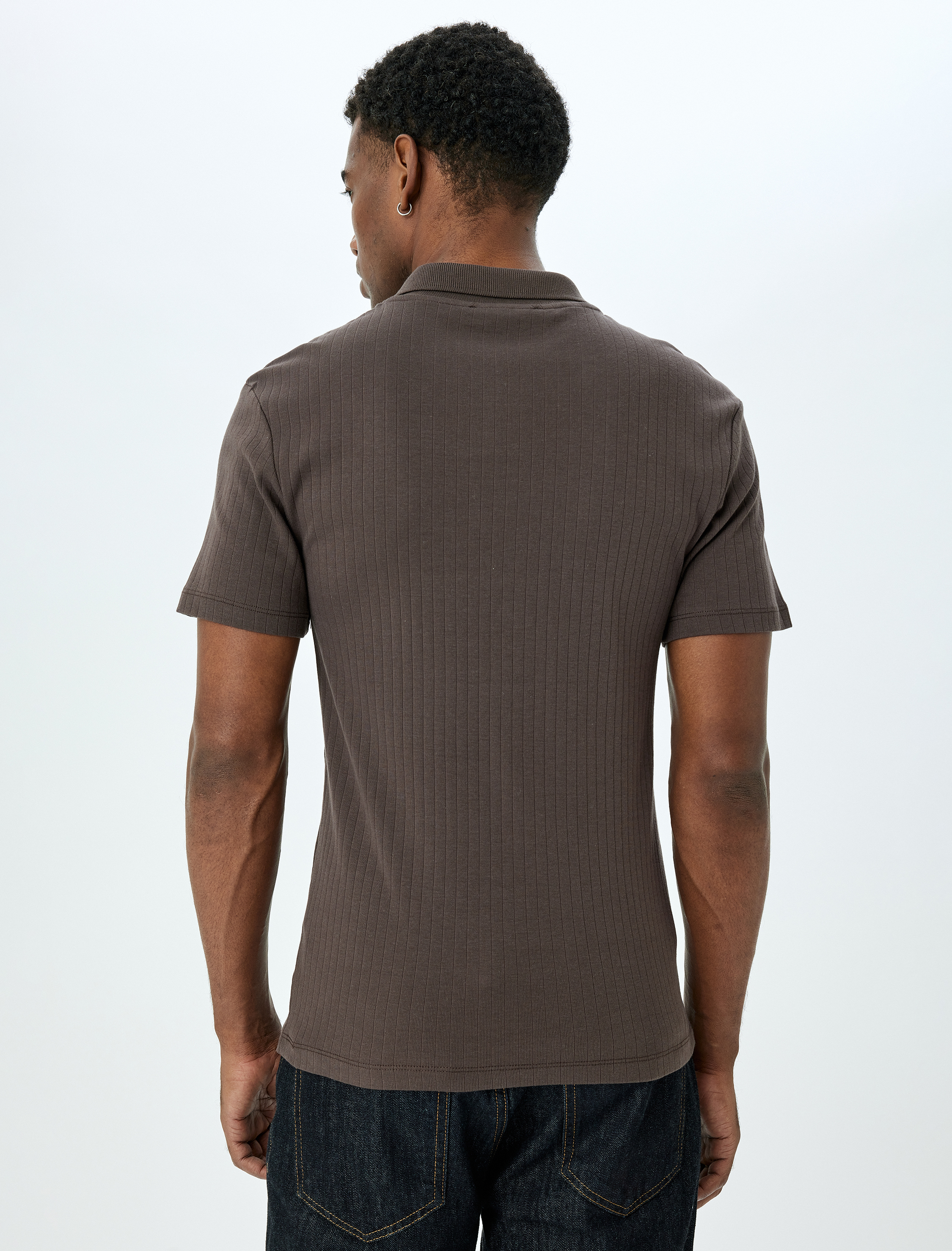   Kısa Kollu Pamuklu Slim Fit Polo Yaka Tişört