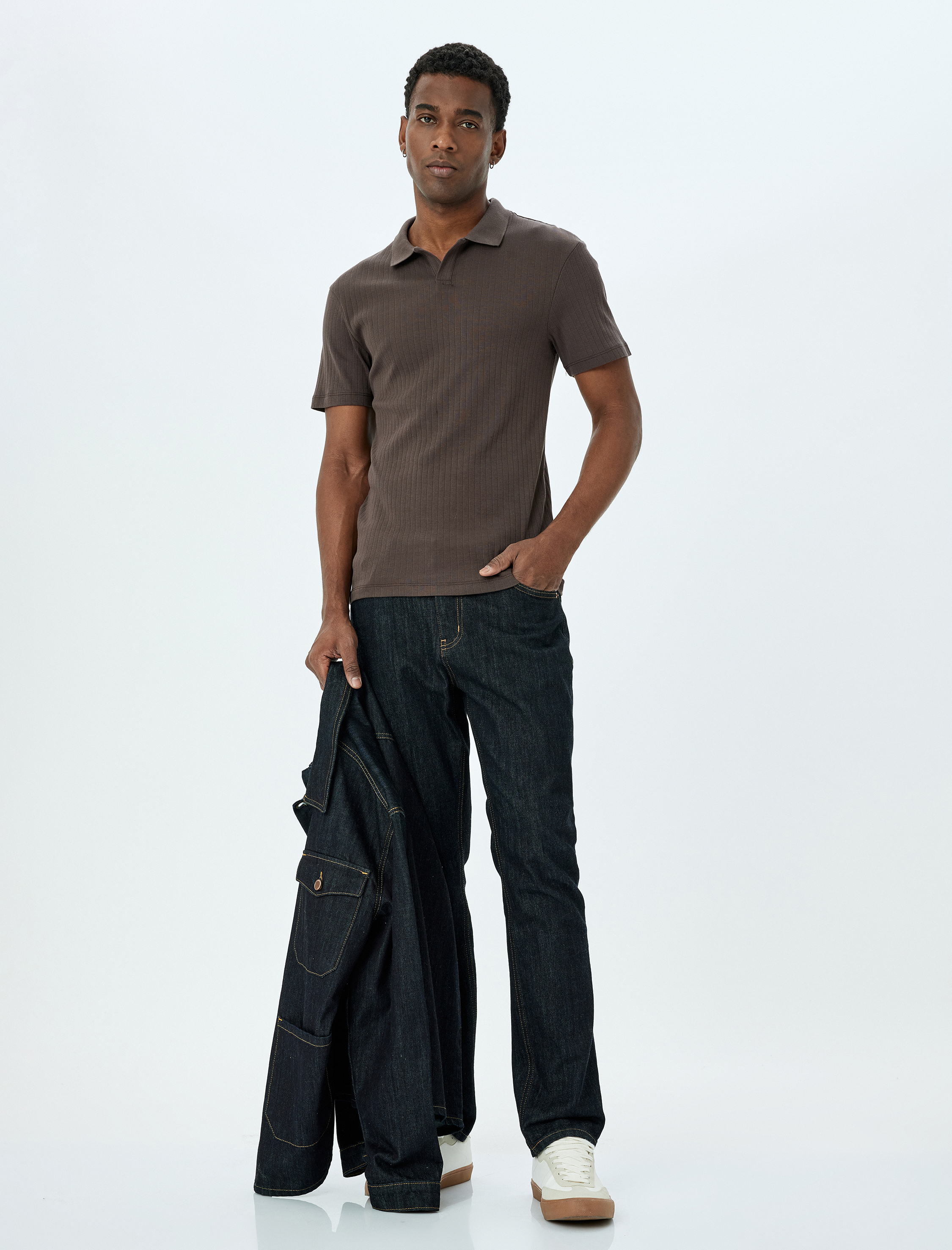   Kısa Kollu Pamuklu Slim Fit Polo Yaka Tişört