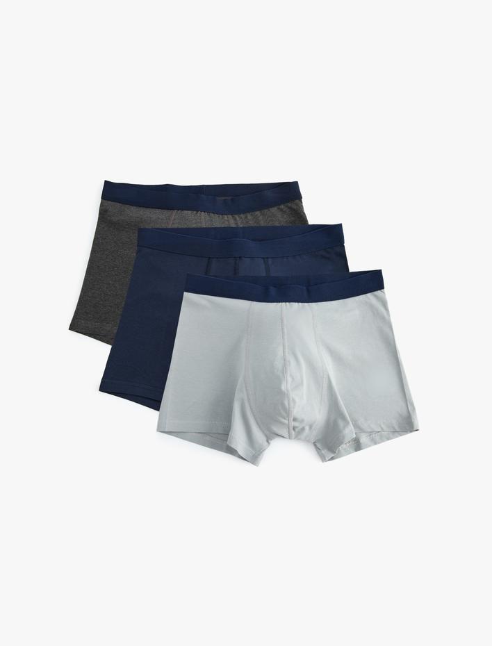  Basic Pamuklu 3'lü Boxer Seti