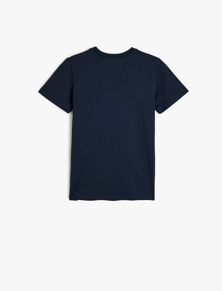 Erkek Çocuk Baskılı Bisiklet Yaka Kısa Kollu Pamuklu Tişört