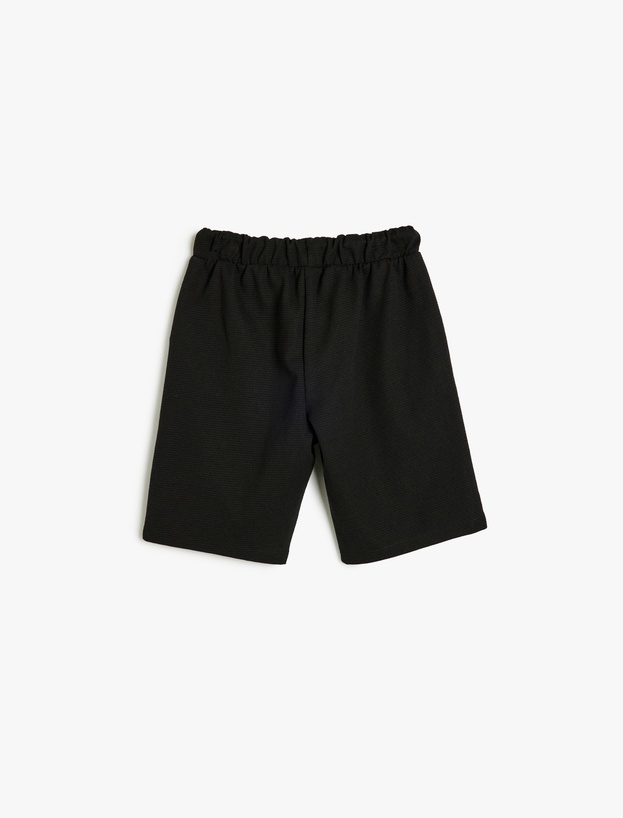 Basic Beli Bağcıklı Cepli Şort_1