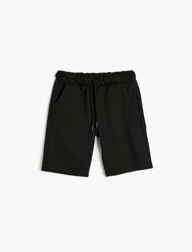 Basic Beli Bağcıklı Cepli Şort_0