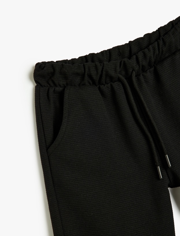 Basic Beli Bağcıklı Cepli Şort_2
