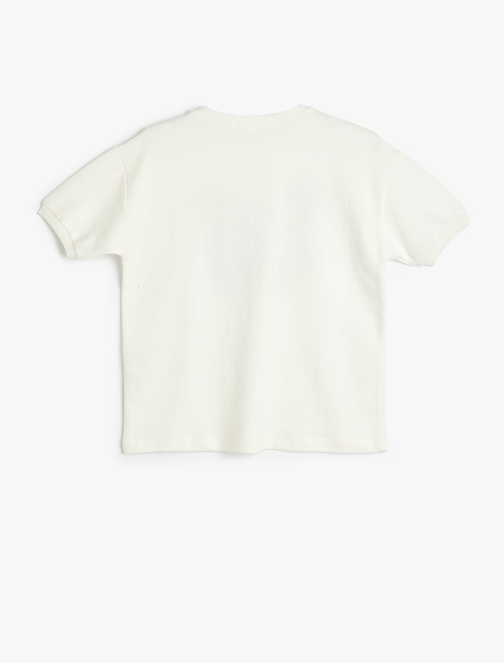 Erkek Çocuk Baskılı Oversize Bisiklet Yaka Kısa Kollu Tişört