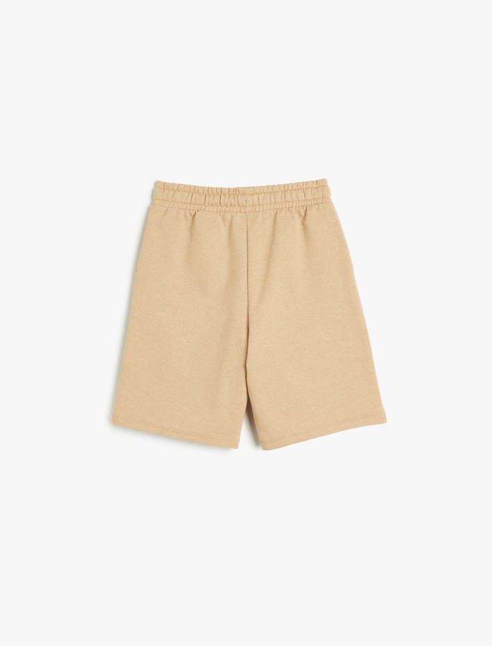 Erkek Çocuk Pamuklu Cep Detaylı Beli Lastikli Şort