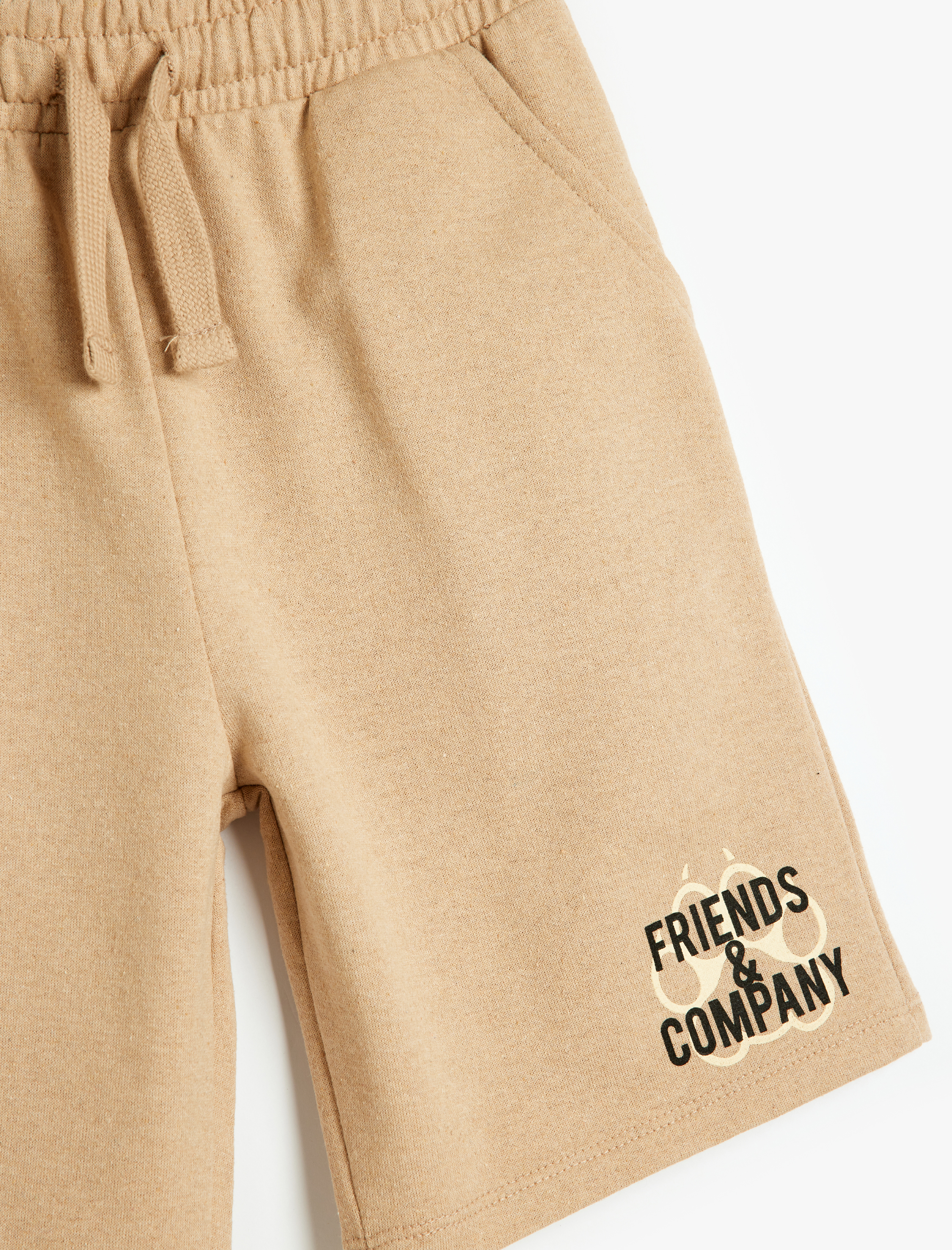  Erkek Çocuk Pamuklu Cep Detaylı Beli Lastikli Şort