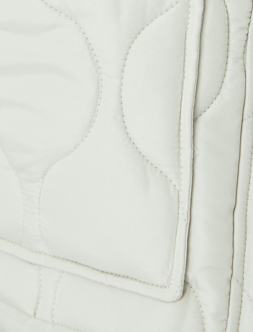   Kapitone Oversize Kolsuz Kapüşonlu Yelek