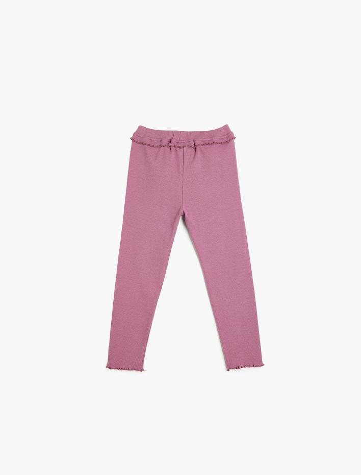 Kız Bebek Fırfır Detaylı Uzun Tayt