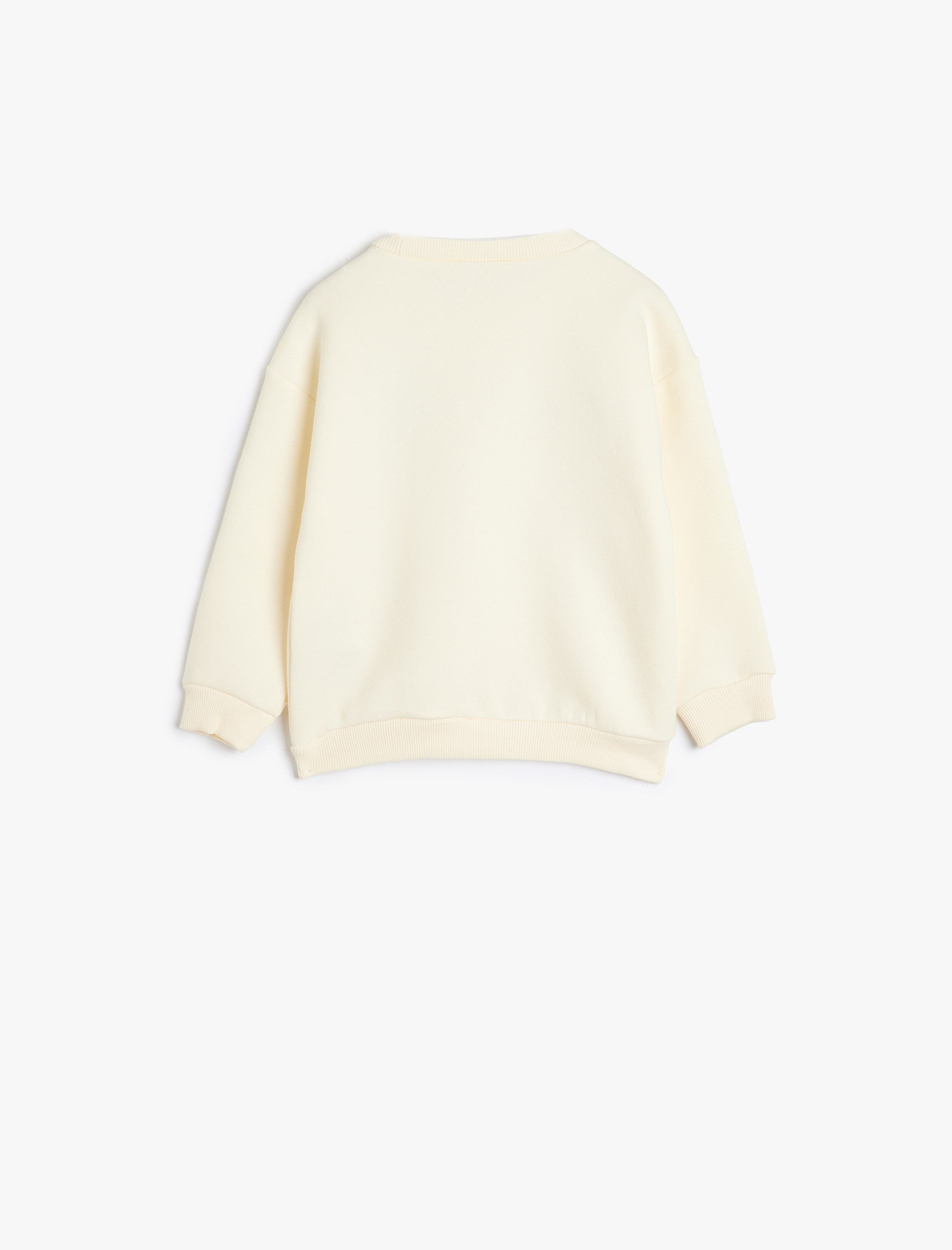  Erkek Bebek Doğa Temalı Bisiklet Yaka Baskılı Şardonlu Sweatshirt