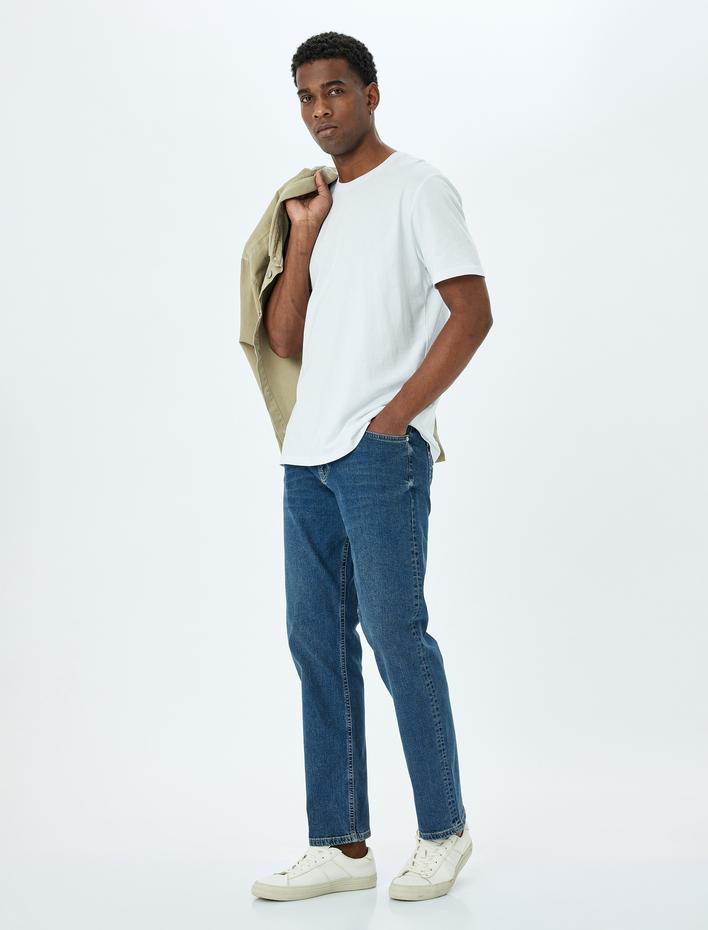  Normal Bel Straight Fit Kot Pantolon - Mark Jean