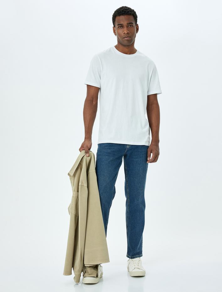  Normal Bel Straight Fit Kot Pantolon - Mark Jean