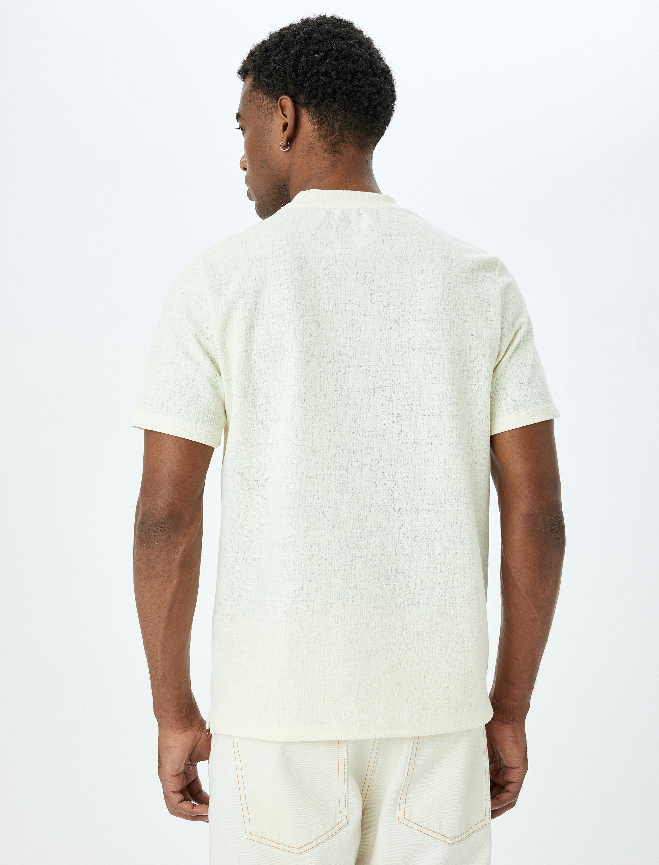   Kısa Kollu Pamuklu Regular Fit Bisiklet Yaka Tişört