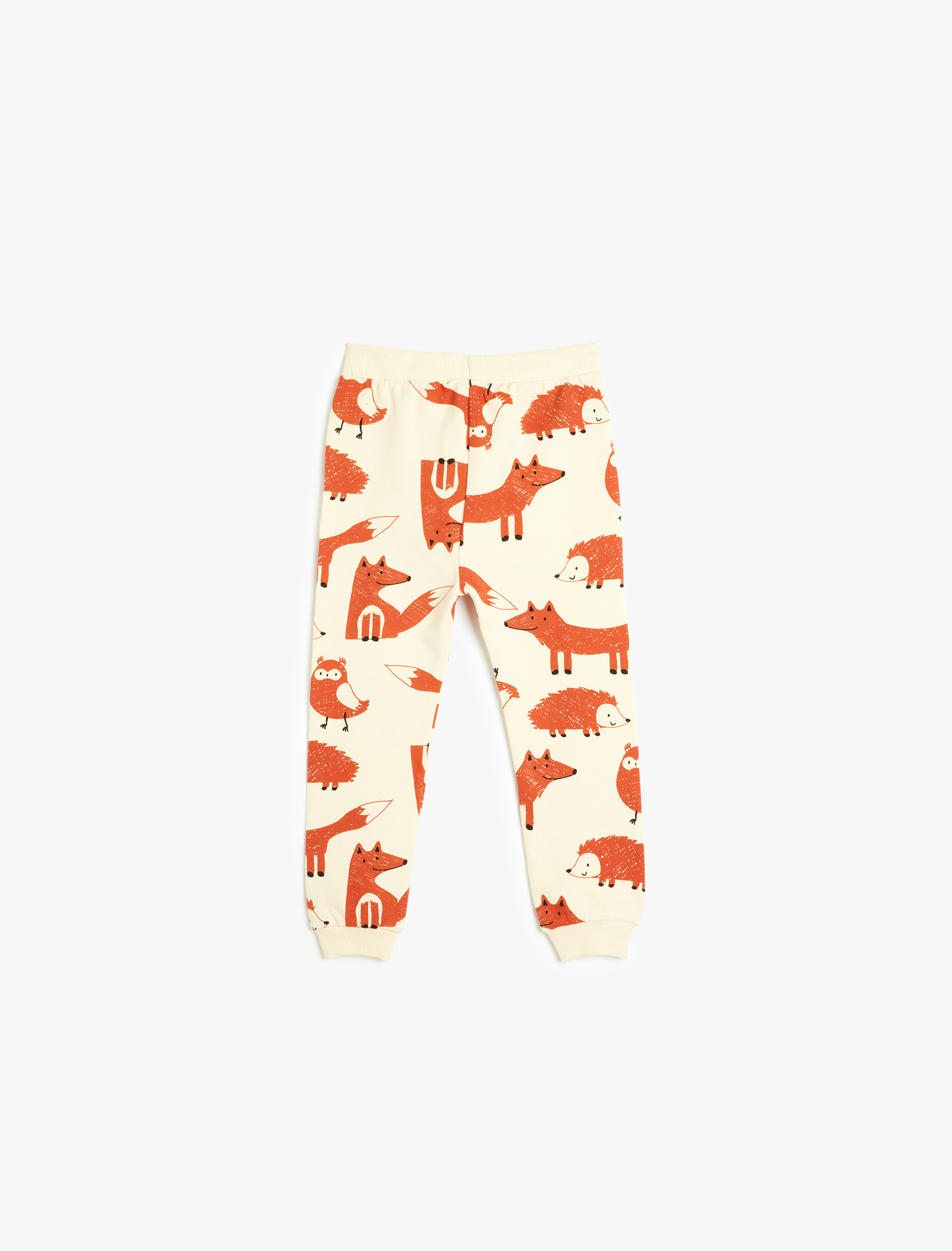  Erkek Bebek Pamuklu Hayvanlar Baskılı Şardonlu Eşofman Altı