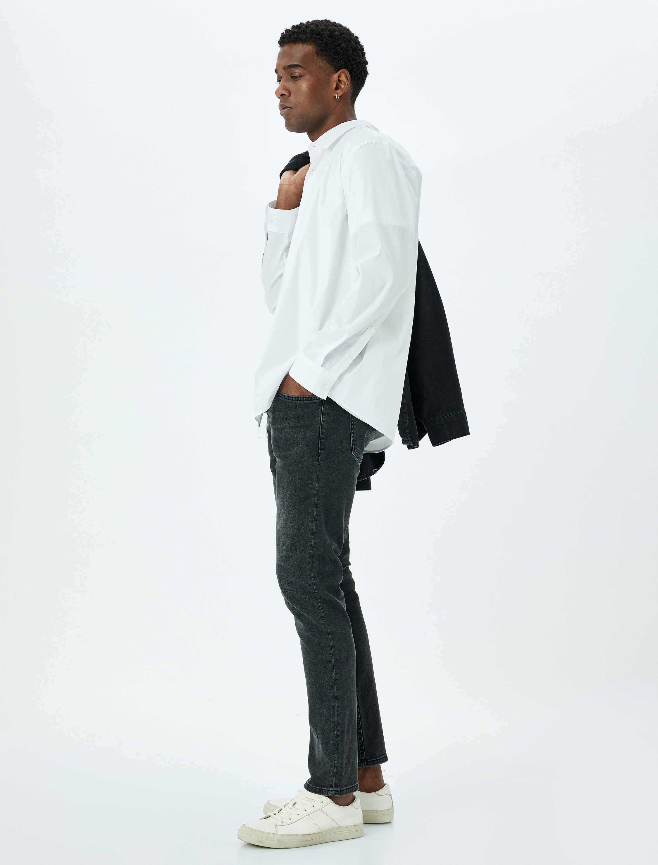 Normal Bel Cepli Pamuklu Slim Fit Kot Pantolon - Brad Jean