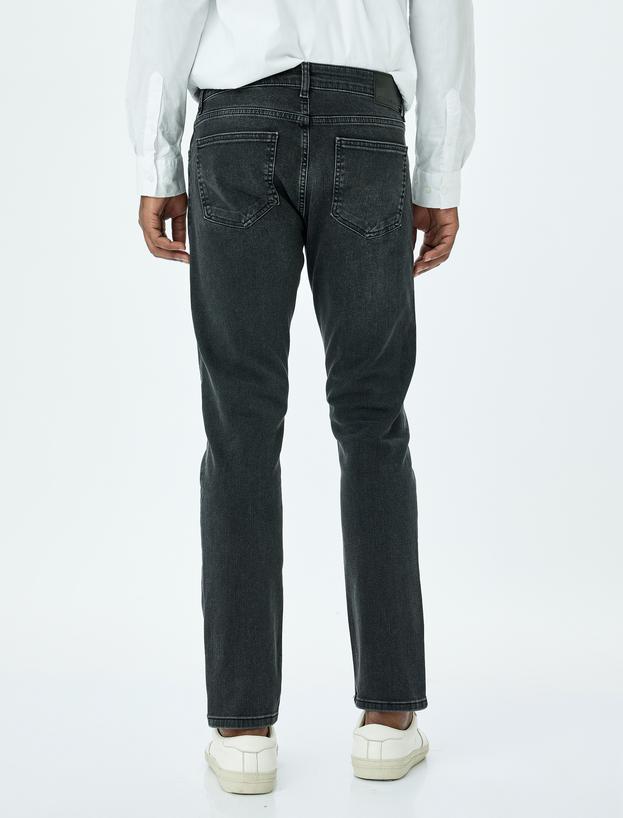 Normal Bel Cepli Pamuklu Slim Fit Kot Pantolon - Brad Jean_3