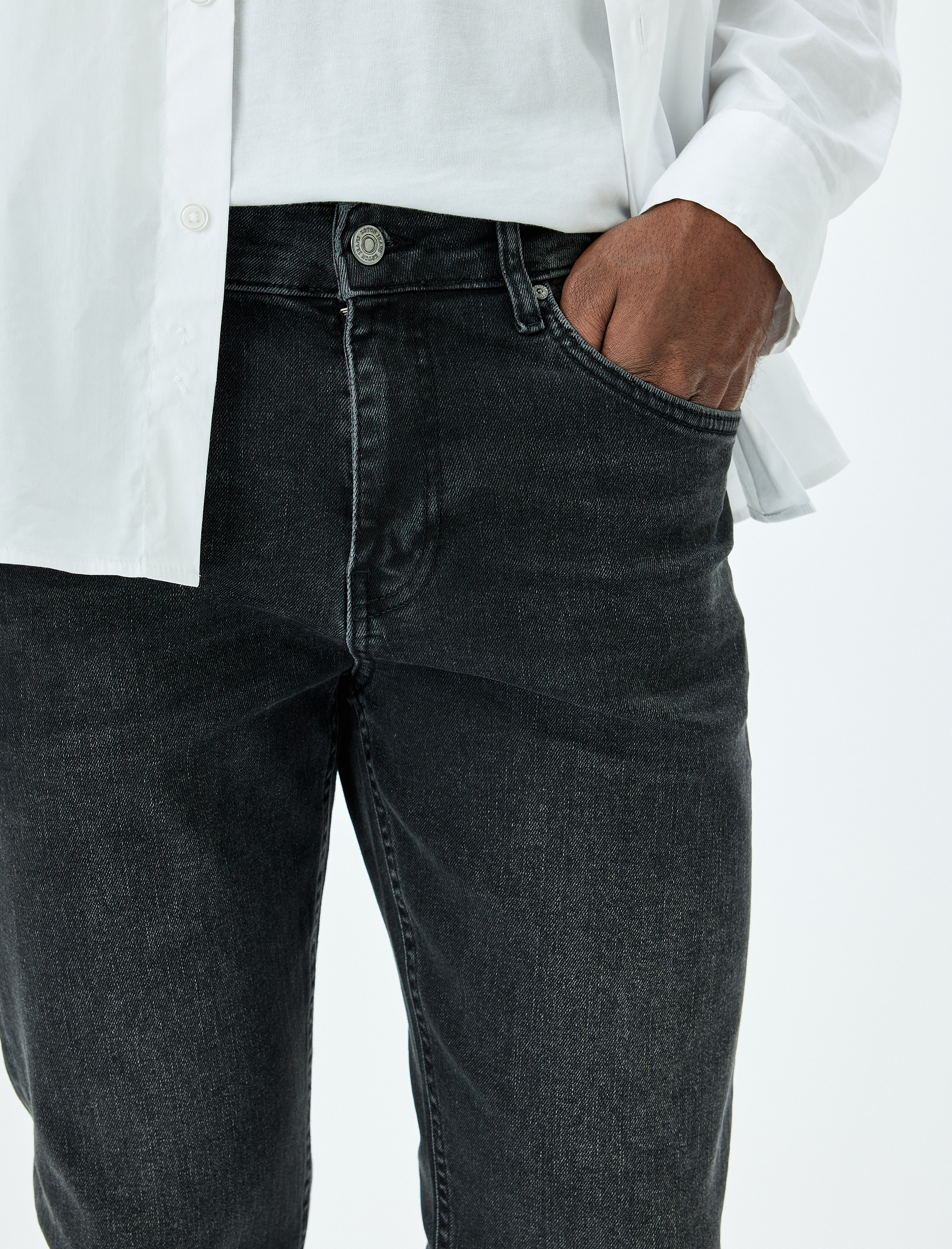 Normal Bel Cepli Pamuklu Slim Fit Kot Pantolon - Brad Jean