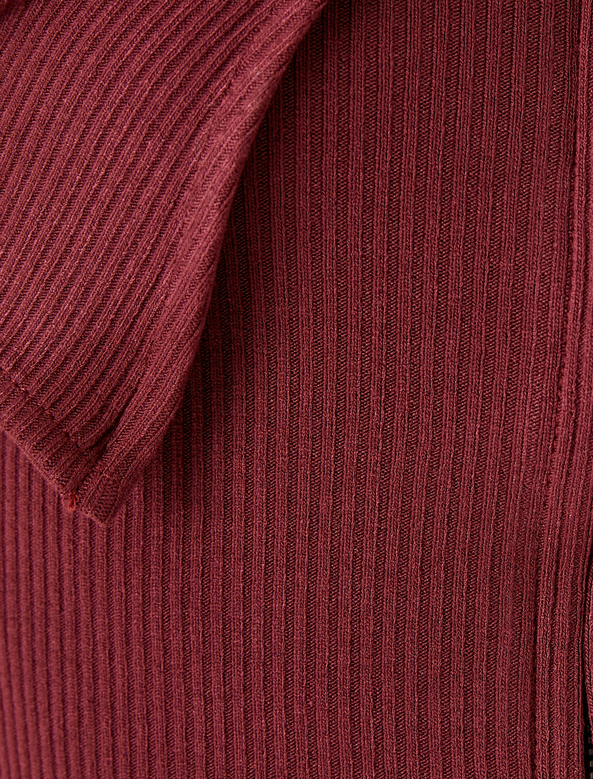   Crop Tişört Uzun Kollu Fermuarlı Omzu Açık Slim Fit