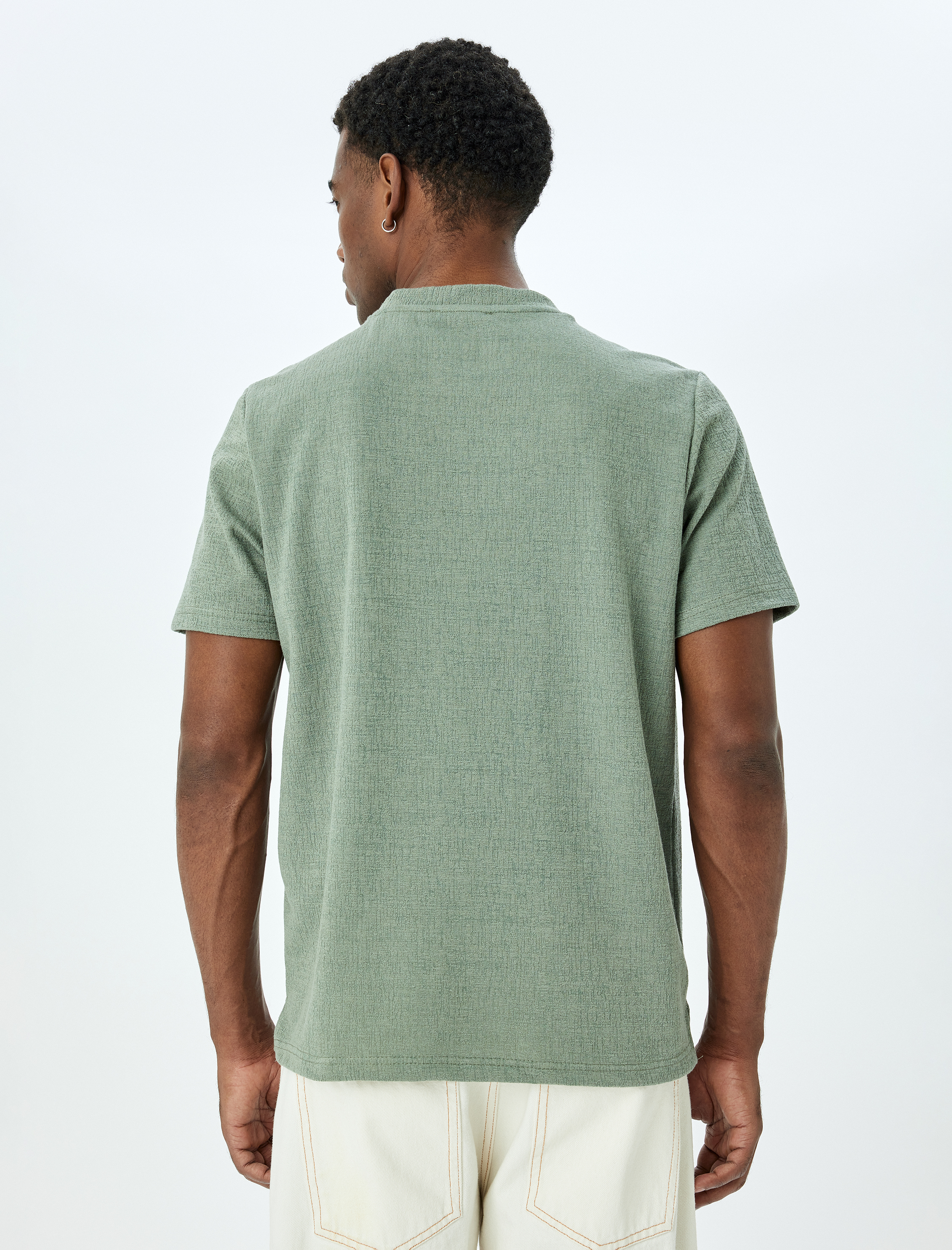   Kısa Kollu Pamuklu Regular Fit Bisiklet Yaka Tişört