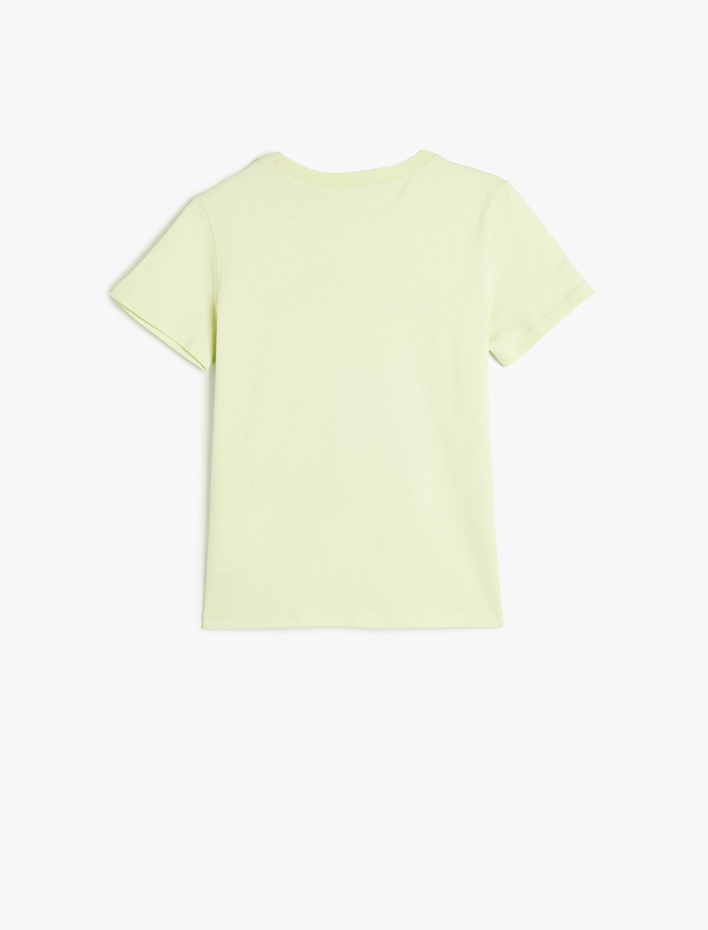 Erkek Çocuk Baskılı Kısa Kollu Bisiklet Yaka Pamuklu Tişört