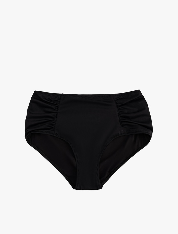 Drape Detaylı Yüksek Bel Bikini Altı_0