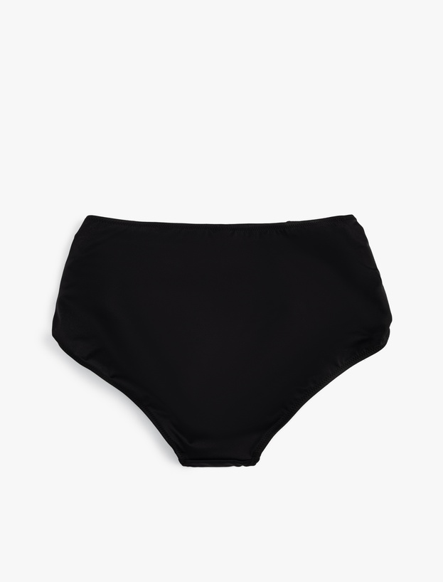 Drape Detaylı Yüksek Bel Bikini Altı_1