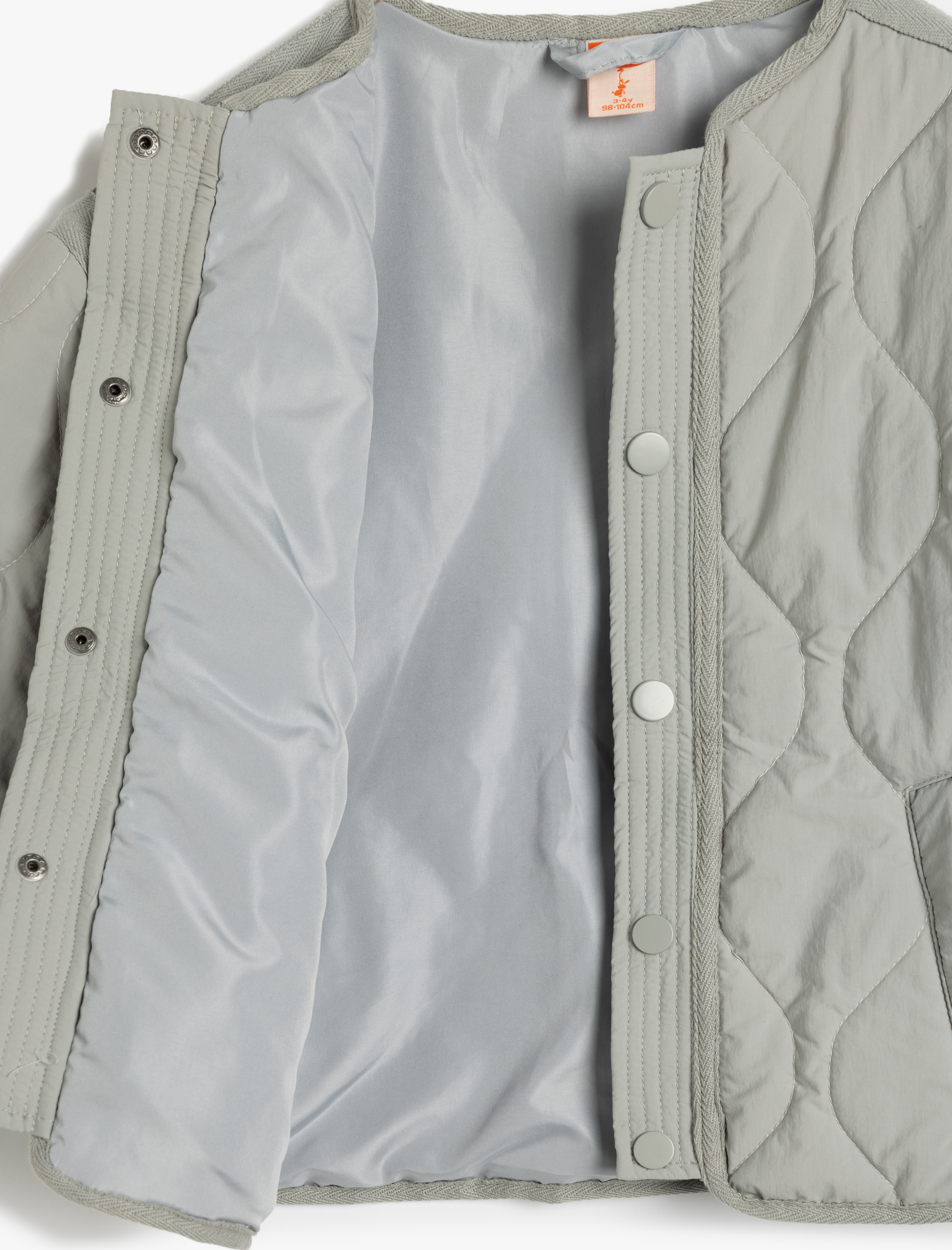  Kız Bebek Kapitone Cepli Bisiklet Yaka Uzun Kollu Ceket