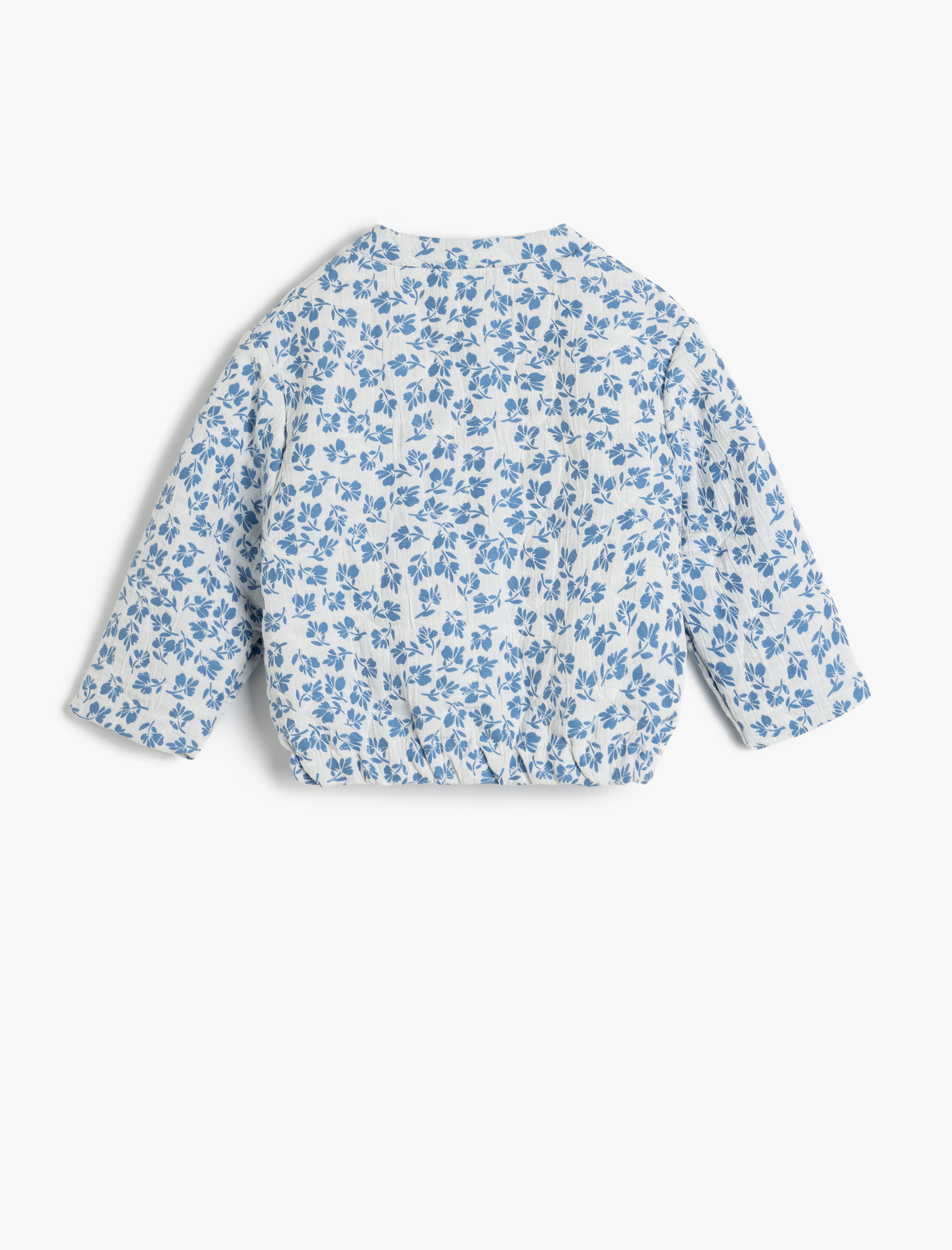  Kız Bebek Fermuarlı Uzun Kollu Çiçekli Mevsimlik Ceket