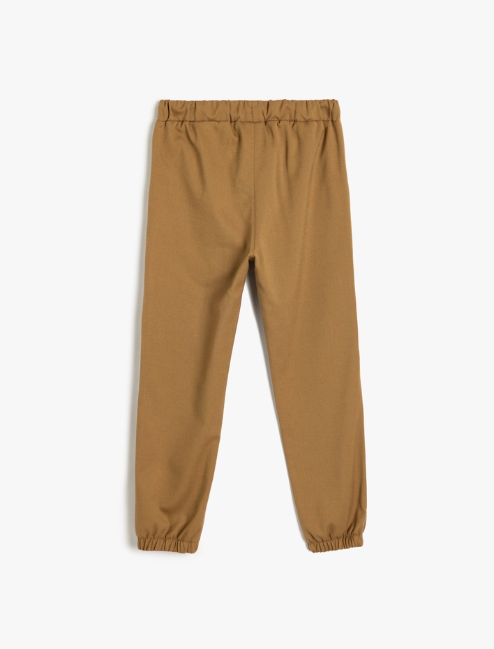 Erkek Çocuk Standart Bel Cepli Düğme Detaylı Basic Jogger Pantolon