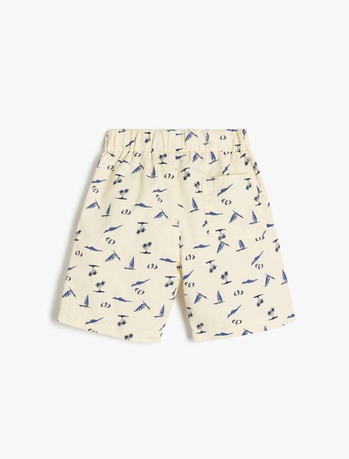 Erkek Çocuk Desenli Pamuklu Bermuda Şort