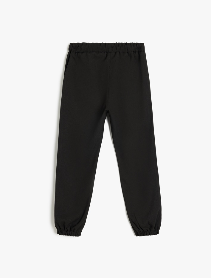 Erkek Çocuk Standart Bel Cepli Düğme Detaylı Basic Jogger Pantolon