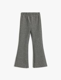 Simli Slim Fit İspanyol Paça Pantolon