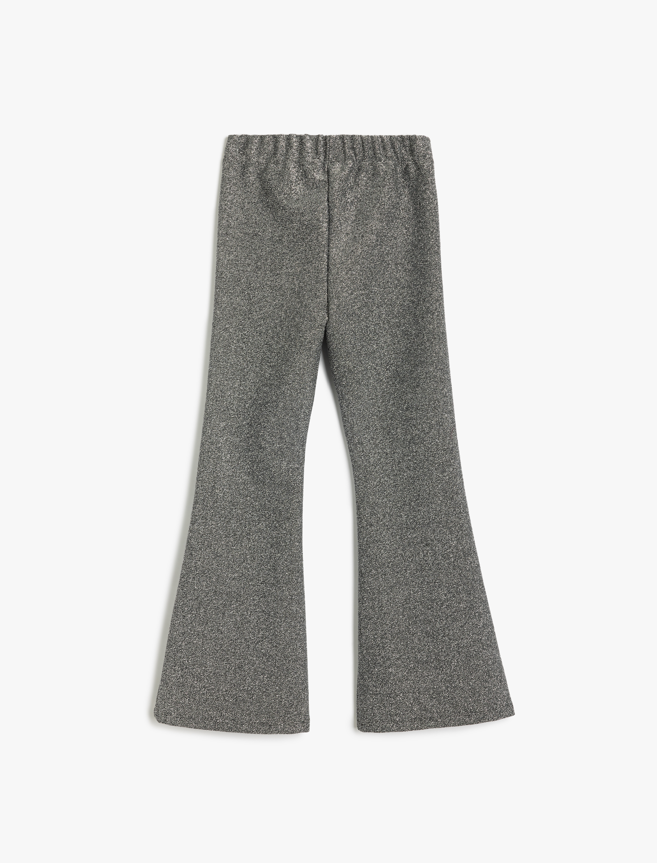  Kız Çocuk Simli Slim Fit İspanyol Paça Pantolon