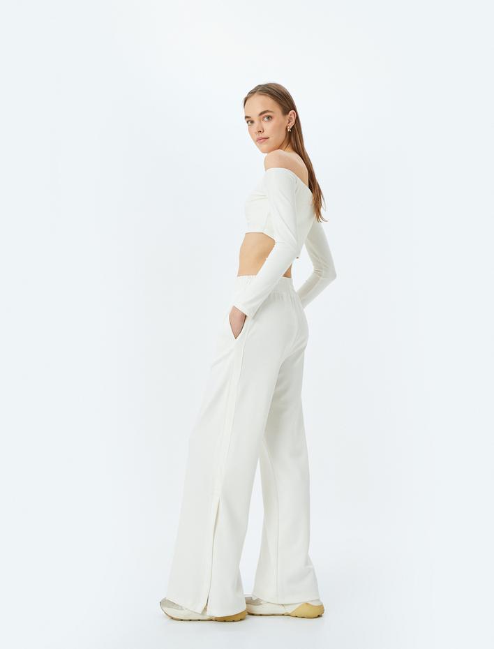  Geniş Paça Yüksek Bel Modal Karışımlı Eşofman Altı