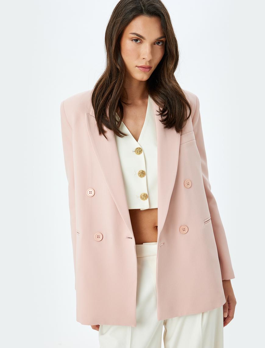   Kruvaze Oversize Blazer Ceket