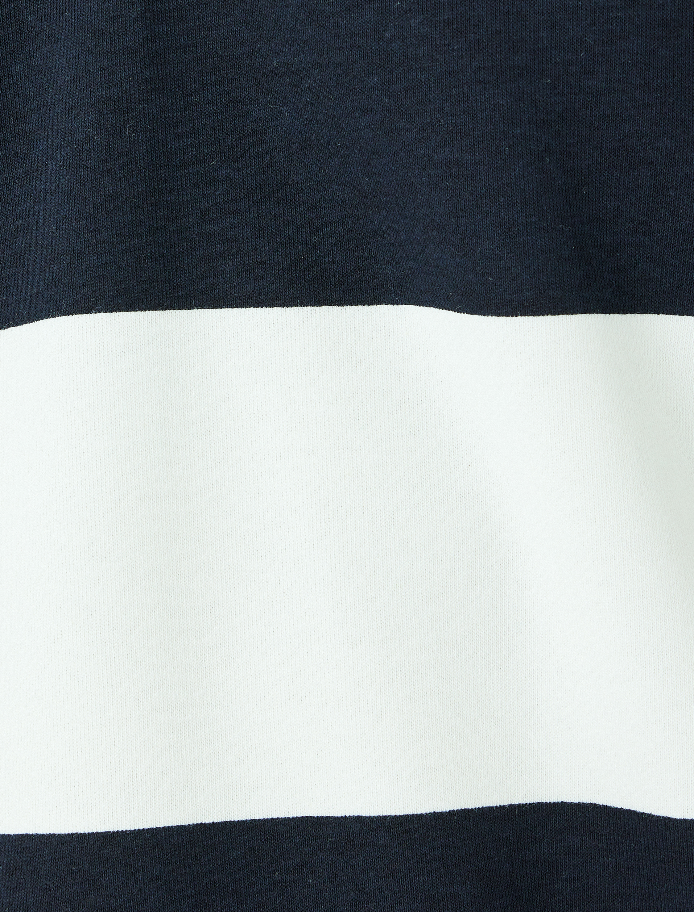   Çizgili Uzun Kollu Pamuk Karışımlı Polo Yaka Sweatshirt