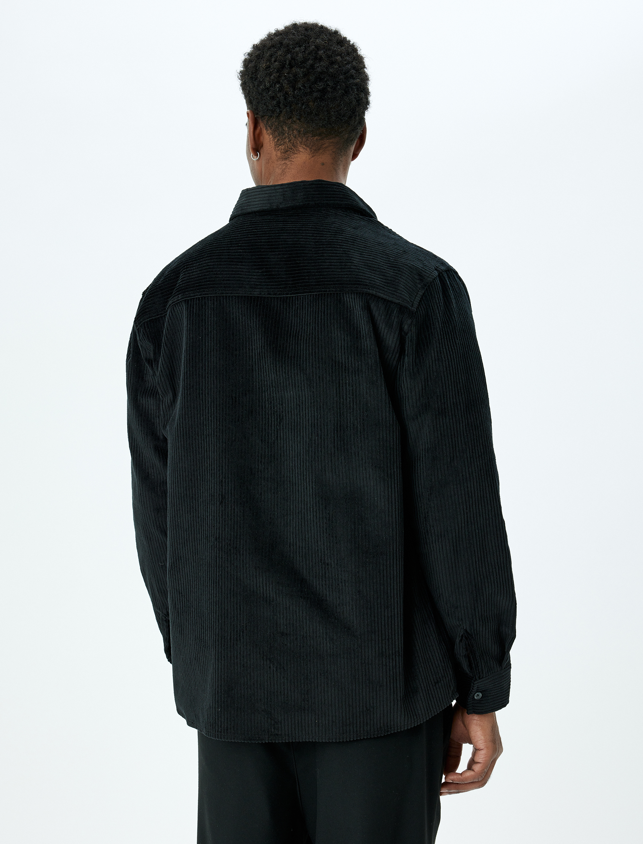   Uzun Kollu Regular Fit Pamuklu Fitilli Kadife Gömlek