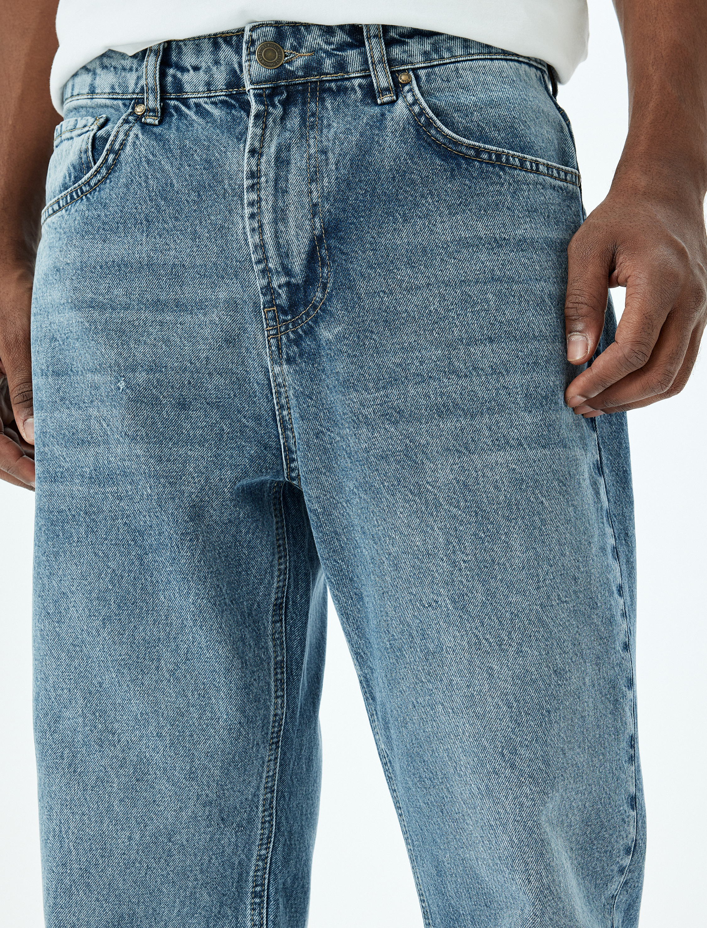   Normal Bel Straight Fit Kot Pantolon - Mark Jean